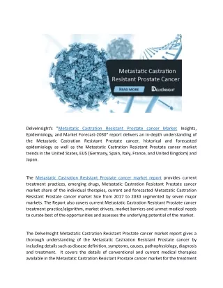 delveinsight s metastatic castration resistant