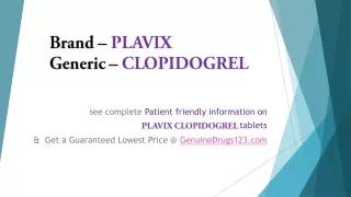 brand plavix generic clopidogrel