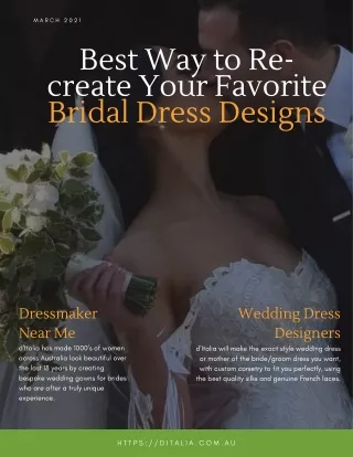 Best Way to Re-create Your Favorite Bridal Dress Designs