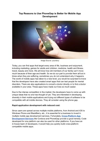top reasons to use phonegap is better for mobile