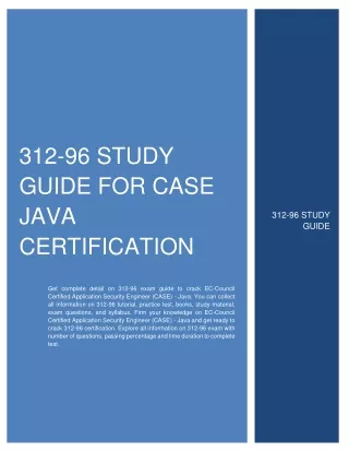 312 96 study guide for case java certification