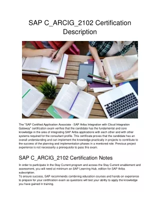 sap c arcig 2102 certification description