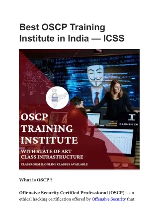 best oscp training institute in india icss
