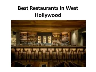 best restaurants in west hollywood