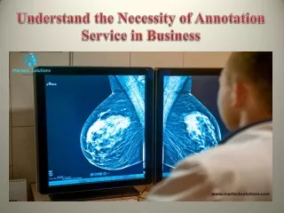 Understand the Necessity of Annotation Service in Business