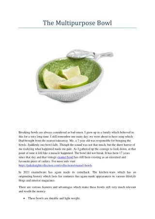the multipurpose bowl