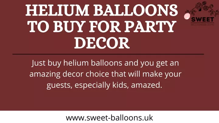 helium balloons to buy for party decor