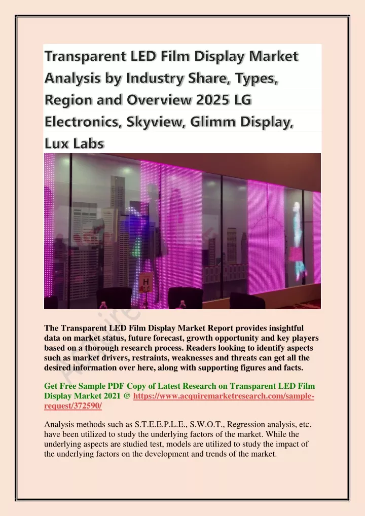 the transparent led film display market report