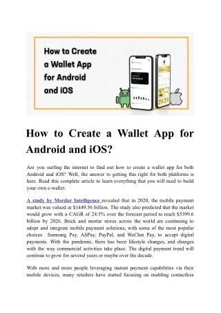 how to create a wallet app for android and ios
