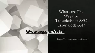 what are the ways to troubleshoot avg error code 651