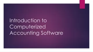 introduction to computerized accounting software