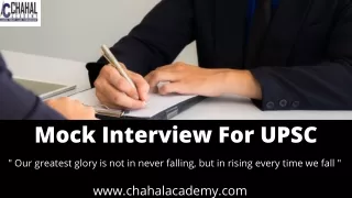 Mock Interview for IAS