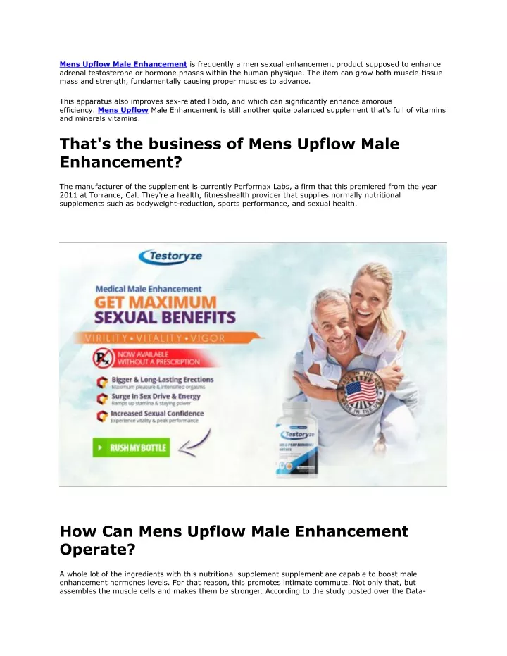 mens upflow male enhancement is frequently