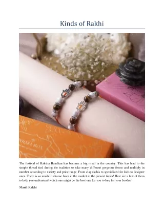 kinds of rakhi