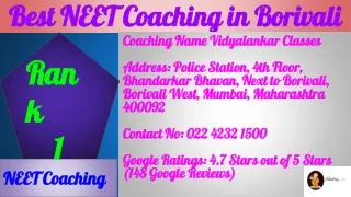 best neet coaching in borivali