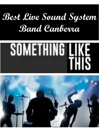 best live sound system band canberra