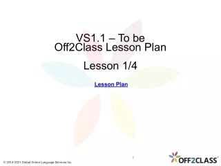 vs1 1 to be off2class lesson plan lesson 1 4
