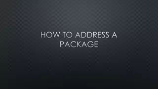 how to address a package