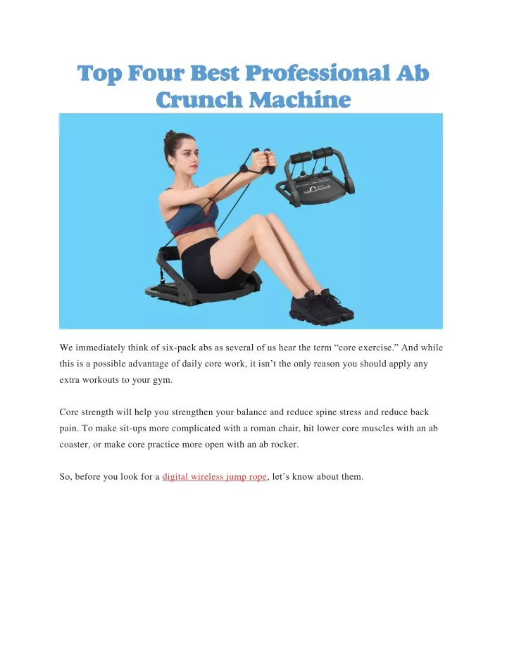 top four best professional ab crunch machine