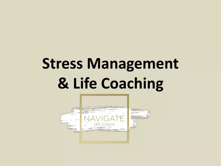stress management life coaching