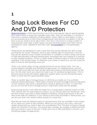 1 snap lock boxes for cd and dvd protection snap