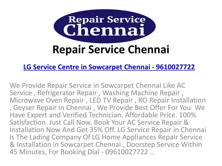 repair service chennai