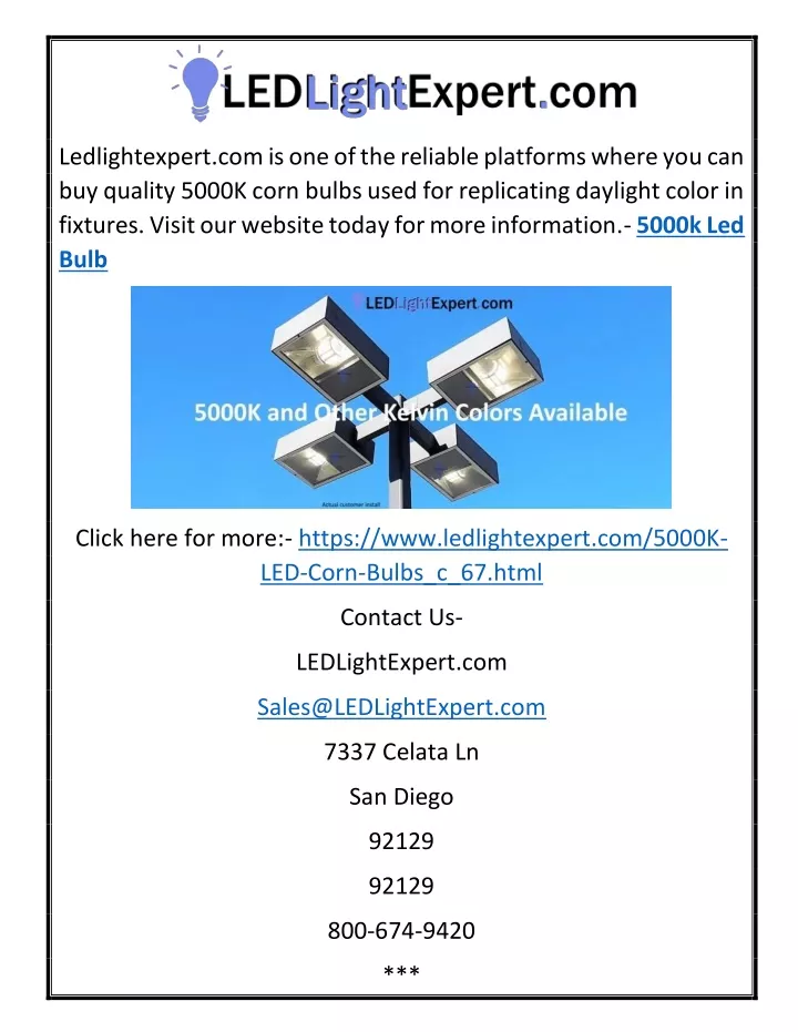 ledlightexpert com is one of the reliable
