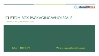 custom box packaging wholesale
