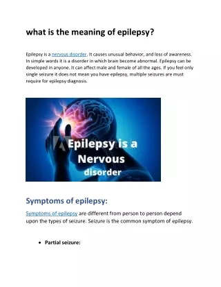 what is epilepsy?