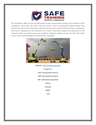 the workplace safety courses are beneficial
