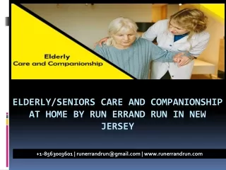 Elderly seniors care and companionship at home in nj