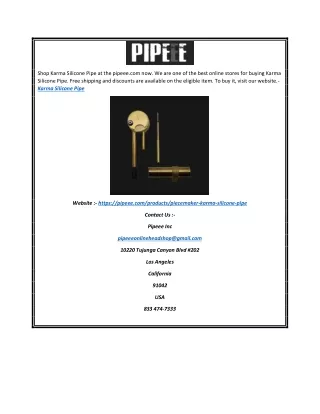 shop karma silicone pipe at the pipeee