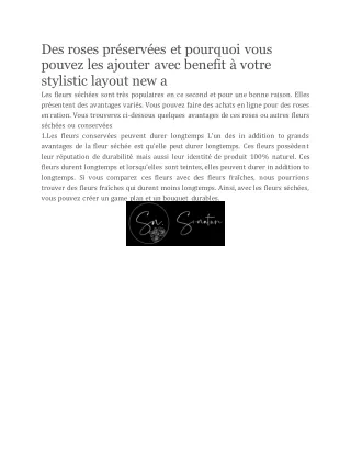 des roses pr serv es et pourquoi vous pouvez