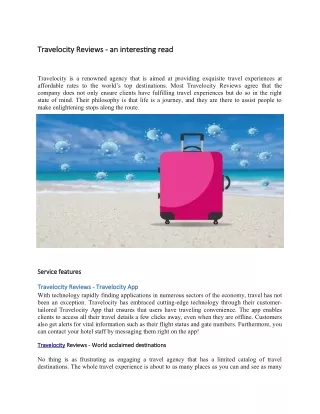 travelocity reviews an interesting read