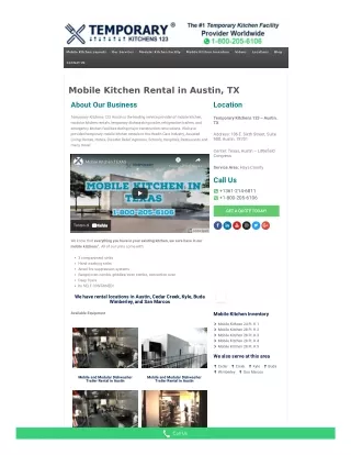 Mobile Kitchen Rental in Austin Texas