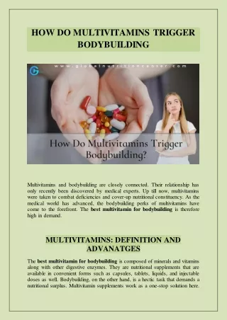 how do multivitamins trigger bodybuilding