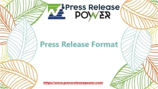 press release format