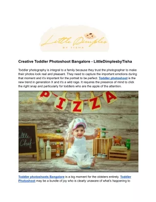 Creative Toddler Photoshoot Bangalore - LittleDimplesbyTisha