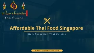 Affordable Thai food Singapore
