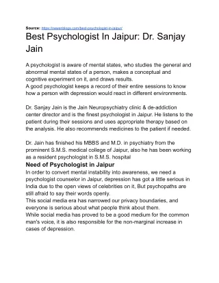 source https newsnblogs com best psychologist