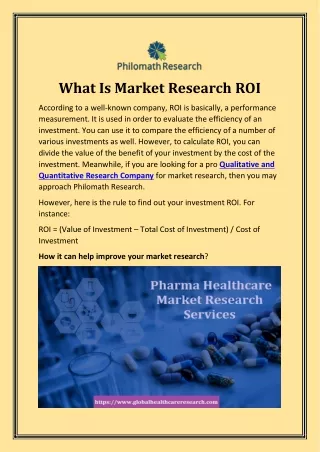 What Is Market Research ROI