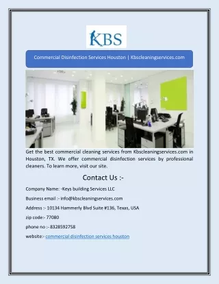 commercial disinfection services houston