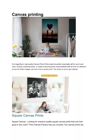 canvas printing