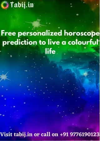 Free personalized horoscope prediction to live a colourful life