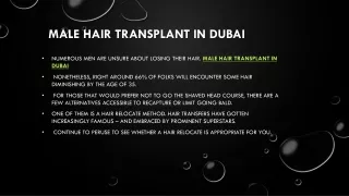 Male Hair Transplant in Dubai