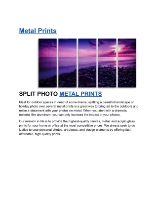 metal prints