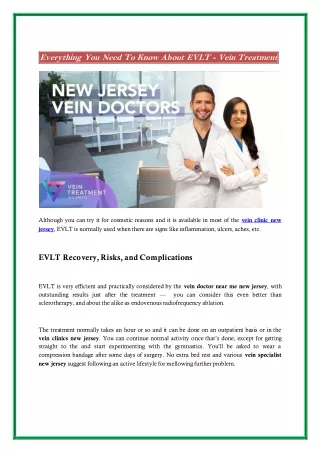 everything you need to know about evlt vein