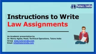 instructions to write law assignments
