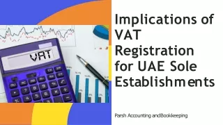 Implications of VAT Registration for UAE Sole Establishments