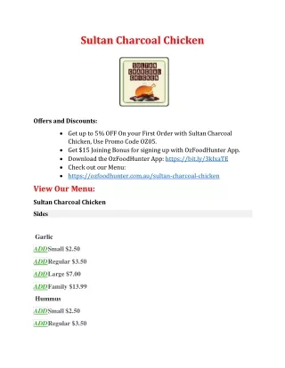 sultan charcoal chicken